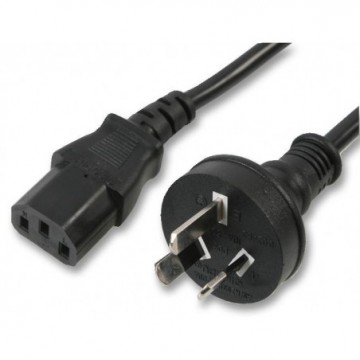 Australian Plug IEC C13 Cable 10A 250V 2M Black