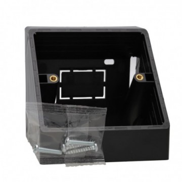 Double Gang Desk Mount Angled Back Box for 85mm x 85mm Faceplates Black