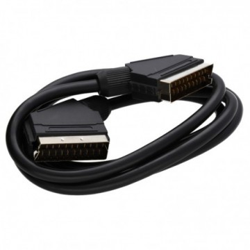 ScartCable21pinsconnectedBlackLead1m