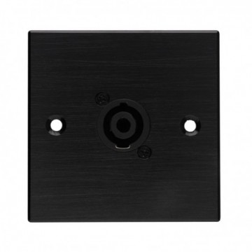 Brushed Dark Aluminium D-Series 1 x Four Pole Speaker Socket Wall Metal Plate