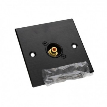 Brushed Dark Aluminium D-Series 1 x Phono Socket Wall Metal Plate