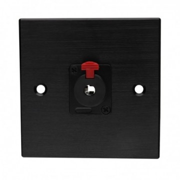 Brushed Dark Aluminium D-Series 1 x 6.35mm Jack Socket In Wall Metal Plate