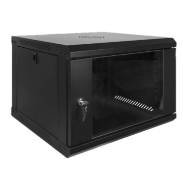 FLAT PACK Wall Mounted Data Cabinet for 19 inch Rack 6U 550mm Black