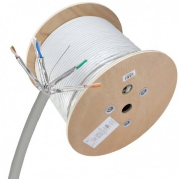 CAT6A U/FTP COPPER Solid OFC 10 Gigabit Network Grey 23 AWG Cable Reel 305m