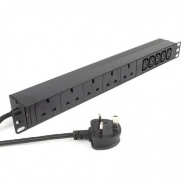 PDU COMBO 5 x UK Sockets 5 x C13 IEC Sockets 13A Plug Power Distribution Unit 3m