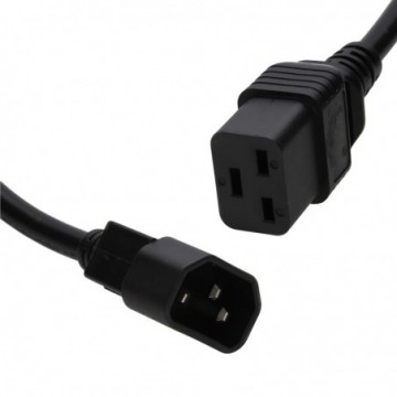 IEC C14 10A Kettle Plug to C19 16A 3 Pin UPS Power Cable Converter Lead 2m Black