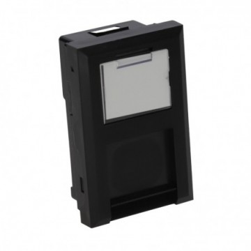Excel 6C Flat Shutter For RJ45 LJ6C Jack Face Plates Black