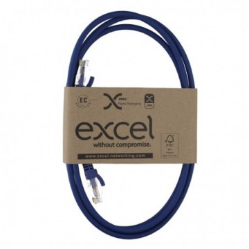 Excel Cat6 Patch Lead U/UTP Unshielded LSOH Blade Booted 1.5m Blue