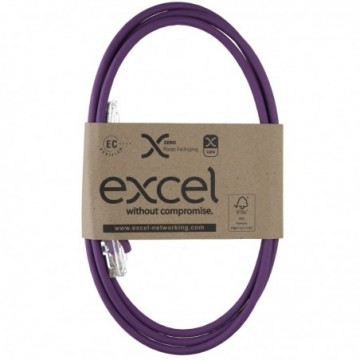 Excel Cat6 Patch Lead U/UTP Unshielded LSOH Blade Booted 1.5m Violet