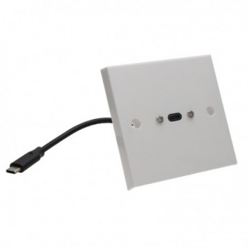 Ready Made Faceplate USB 4.0 Type C With Male Tail Panel Mount 19cm