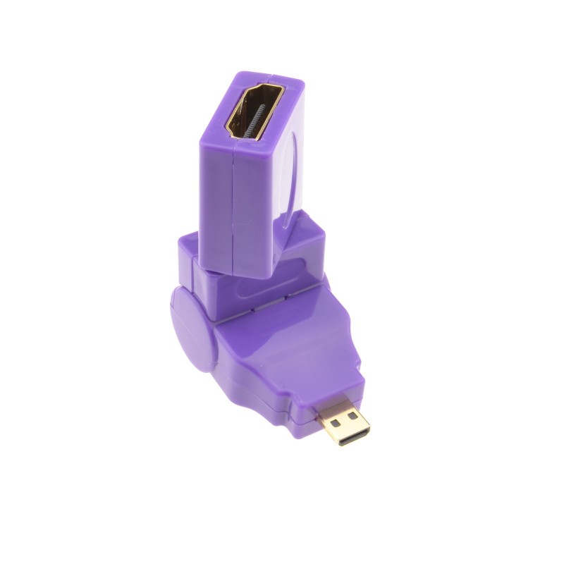 HDMI Socket to MICRO Plug 360 Degree Multi Angle Rotating Adapter