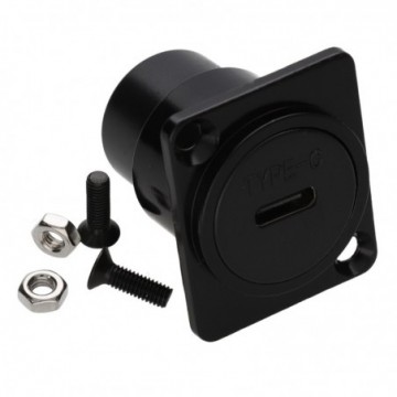 D-Series Chassis or Panel Mount USB C Feed Through Module