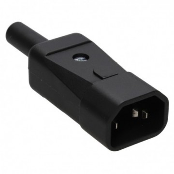 Kaiser 749/SW C14 10A Amp Male IEC Rewireable Plug Black