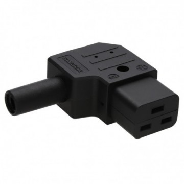 Kaiser 736/SW 16A IEC C19 RA 250V Female Inline Easy Wire Right Angle Plug Black