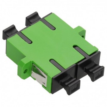 OS2 Single Mode SC/APC to SC/APC Duplex Fiber Optic Adapter/Coupler - Green