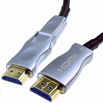 Detachable Plug HDMI 2.0 Active Optical Cable AOC for Wall Installation 4K  40m