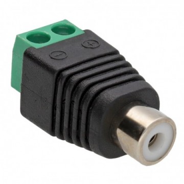 RCA Phono Socket Screw Terminal Easy Fit Connector for Audio CCTV Camera