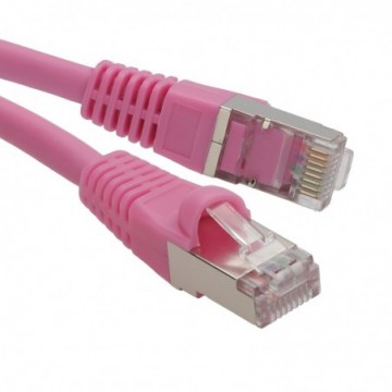 Cat6A SSTP LSZH RJ45 Network Ethernet Patch 10 Gigabit Cable 3m Pink