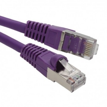 Cat6A SSTP LSZH RJ45 Network Ethernet Patch 10 Gigabit Cable 0.25m Purple