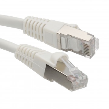 Cat6A SSTP LSZH RJ45 Network Ethernet Patch 10 Gigabit Cable  0.25m White