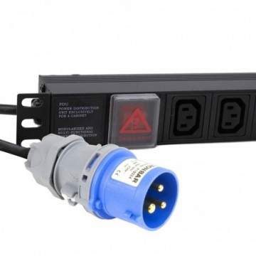PDU C13 Sockets 8 Way with 16A Commando Pug Power Distribution Horizontal 1.8m