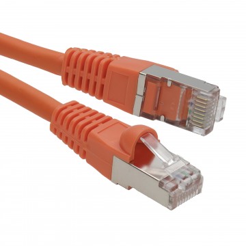 Cat6A SSTP LSZH RJ45 Network Ethernet Patch 10 Gigabit Cable 0.5m Orange