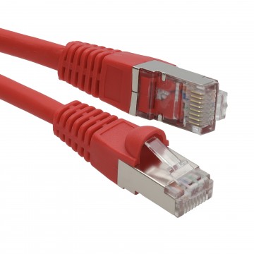 Cat6A SSTP LSZH RJ45 Network Ethernet Patch 10 Gigabit Cable 0.5m Red