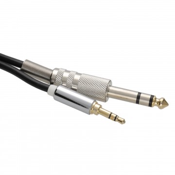 PRO OFC 3.5mm Stereo Jack Plug to 6.35mm Stereo Jack Plug Cable 2m
