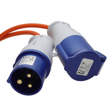 Caravan/Motorhome 3 pin Electric Hookup 1.5mm 16A Mains Extension Cable 10m