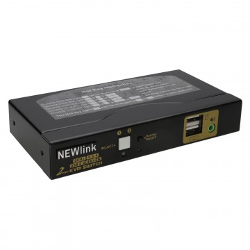 Newlink KVM 2 Port USB HDMI Switch Control 2 PCs with 1 Keyboard Mouse