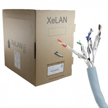XeLAN Copper Cat6A Network Cable U/FTP Low Smoke LSOH EPR: B2ca 305m Ice Blue