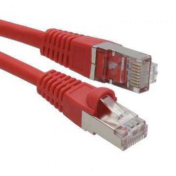 Cat6A SSTP LSZH RJ45 Network Ethernet Patch 10 Gigabit Cable 0.25m Red