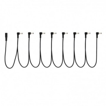 8 Way Guitar Pedal Right Angle 5.5 x 2.1mm Daisy Chain Power Splitter 9V Cable