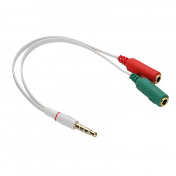 Headphone with Mic TRRS Converter 2 x 3.5mm Sockets to 3.5mm 4 Pole