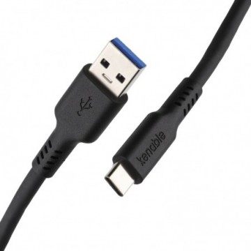 USB 3.0 A to USB-C Plug Phone Fast Charger Data Cable 5Gbps 3A+ Lead 0.5m Black