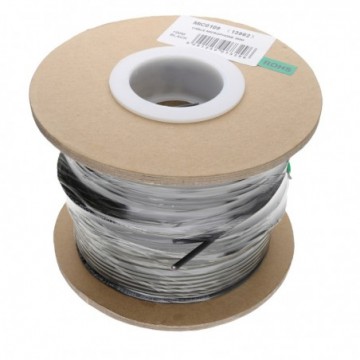 Microphone Cable 2 Core 3mm Screened Flexible Lead Bare Ended 100m Black