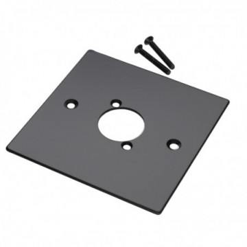 TUK Black Aluminium Wall Faceplate D-Series Compatible Single 1 Gang Hole