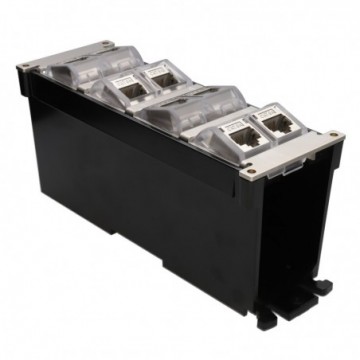 TUK DIN Rail 8 Port Cat6A IDC Punch Down Patch Panel Shielded