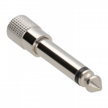 Metal 3.5mm Stereo Socket to 6.35mm Mono Jack Plug Adapter