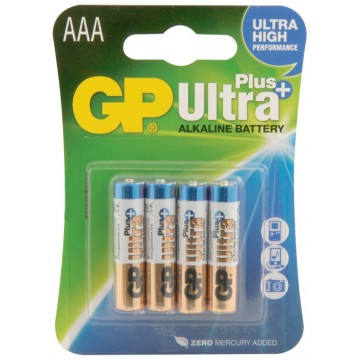 GP AAA 1.5V Ultra PLUSHigh Performance Alkaline Battery [4 PACK]