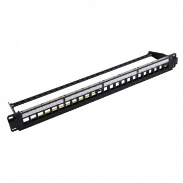 TUK 24 Port Unloaded Patch Panel for Keystone & Panel Mount Keystone Jacks
