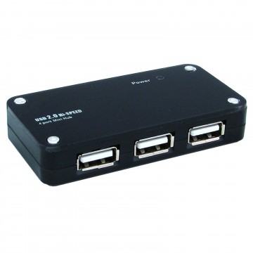 Newlink USB 2.0 4 Port Mini Hub with UK PSU & Over Current Protection