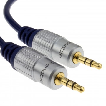 Pure HQ OFC Shielded 3.5mm Stereo Jack to Jack Cable Gold   0.5m 50cm