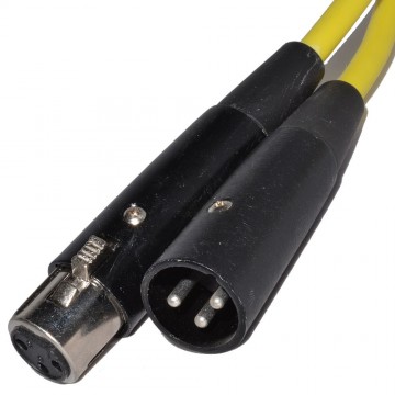 PRO Microphone Cable XLR Male to Female 6m Yellow