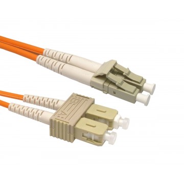 OM1 Grey Fibre Optic LC SC Duplex MM 62.5 125 Patch LSZH Cable 2m