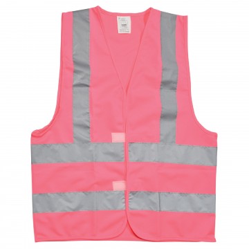 High Visibility Reflective Warehouse Safety Waistcoat in Pink Small