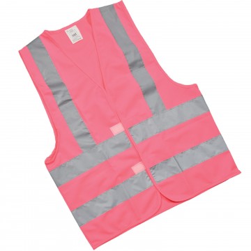 High Visibility Reflective Warehouse Safety Waistcoat in Pink Medium