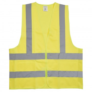 High Visibility Reflective Warehouse Safety Waistcoat in Yellow Medium