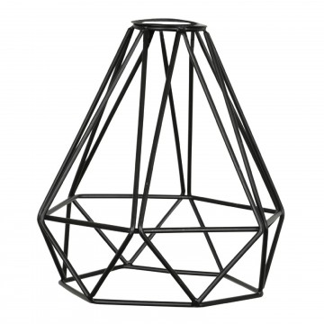 Decorative Vintage DIAMOND Lamp Cage Shade Black for Light Pendant