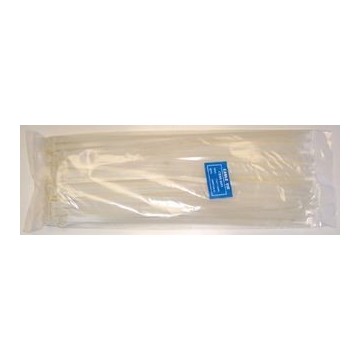 Natural Cable Ties 370mm x 7.6mm Nylon 66 UL Approved Pack of 100